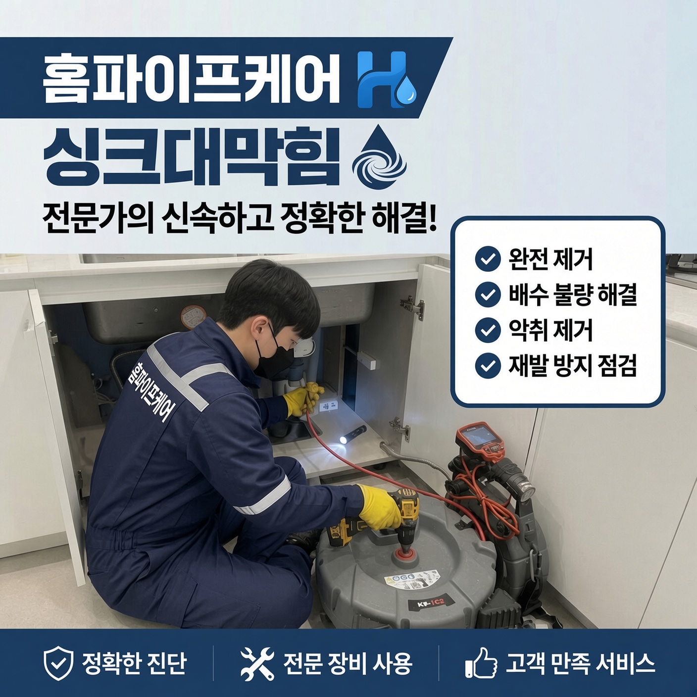 명일동 싱크대막힘 변기 이물질 통수